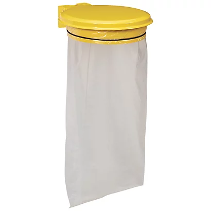 Support Sac Poubelle Mural Rossignol Jaune Avec Couvercle 110 L 3 Support Sac Poubelle Mural Rossignol Jaune Avec Couvercle 110 L