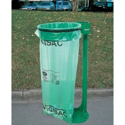 Support Sac Poubelle Sur Pied Rossignol Ecollecto Vert Sans Couvercle 110 L