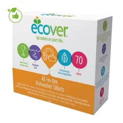 Tablettes Lave-vaisselle Cycle Long Tout En 1 Ecover, Boîte De 70
