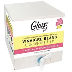 Vinaigre Blanc Concentré En Gel Gloss Citron, Ecocub De 10 L